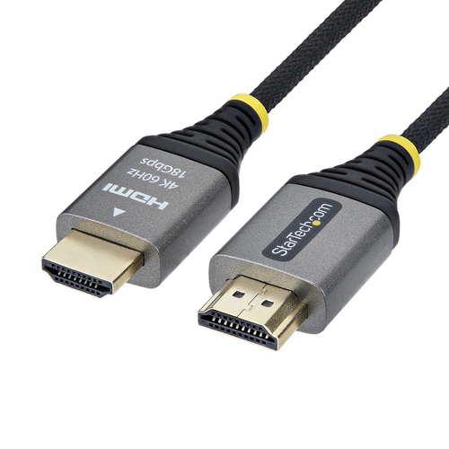 StarTech.com HDMI2-FLEX-4K60-10F, 3 m, HDMI Type A (Standard), HDMI Type A (Standard), 18 Gbit/s, Audio Return Channel (ARC), Black, Silver