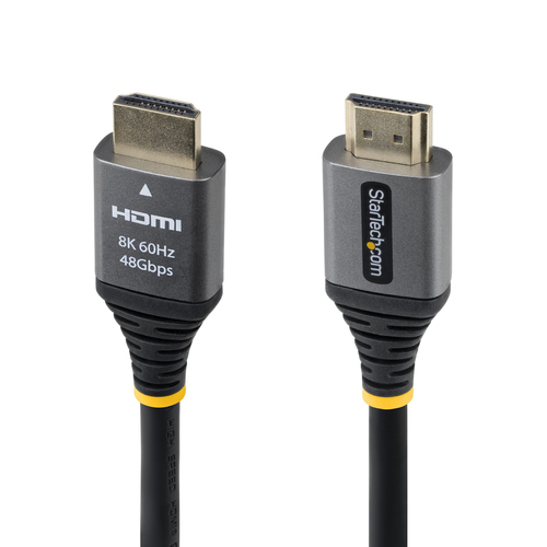 StarTech.com HDMM21V3F, 0,91 m, HDMI Type A (Standard), HDMI Type A (Standard), 48 Gbit/s, Audio Return Channel (ARC), Black, Silver