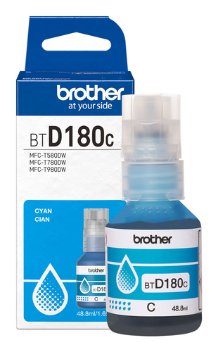 Brother BTD180CS, Original, Cyan, Brother, MFC-T580DW, MFC-T780DW, MFC-T980DW, 5000 pages, High (L) Yield