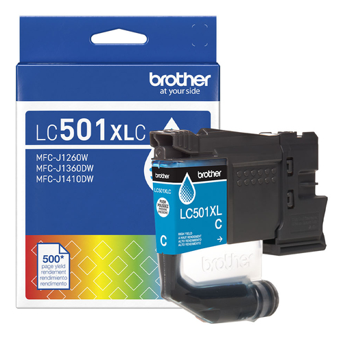 Brother LC501XLCS, High (XL) Yield, Cyan, 1 pc(s), 500 pages, Single pack