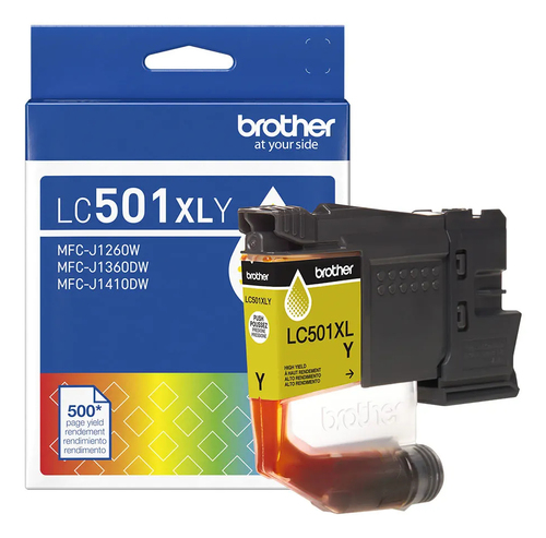 Brother LC501XLYS, High (XL) Yield, Yellow, 1 pc(s), 500 pages, Single pack