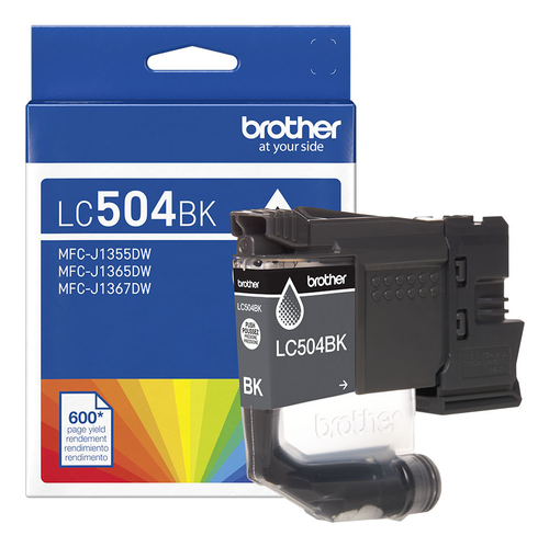 Brother LC504BKS, Standard Yield, Black, 1 pc(s), 600 pages, Single pack