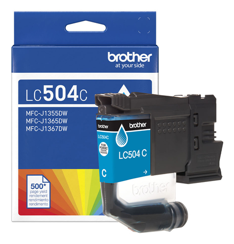 Brother LC504CS, Standard Yield, Cyan, 1 pc(s), 500 pages, Single pack