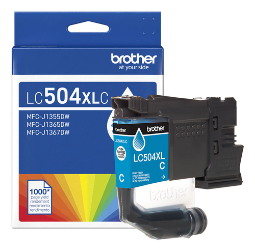 Brother LC504XLCS, High (XL) Yield, Cyan, 1 pc(s), 1000 pages, Single pack
