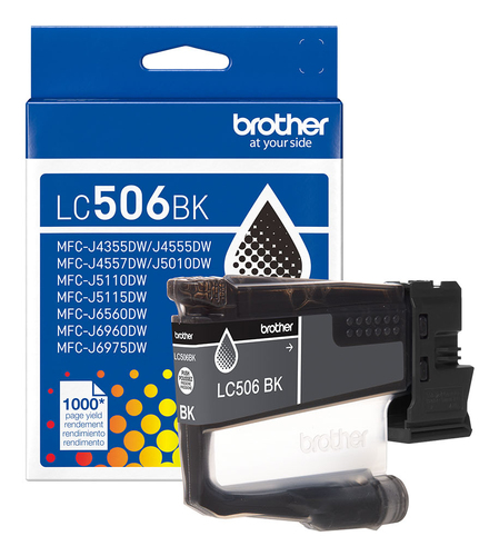 Brother LC506BKS, Standard Yield, Black, 1 pc(s), 1000 pages, Single pack