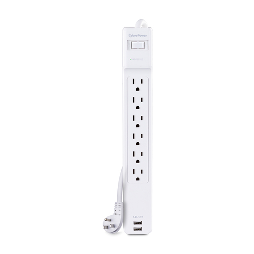 CyberPower CSP606U42A, 900 J, 6 AC outlet(s), NEMA 5–15R, 125 V, 500 V, NEMA 5–15R