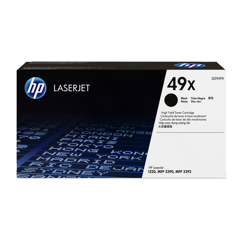 HP 49X High Yield Black Original LaserJet Toner Cartridge, 6000 pages, Black, 1 pc(s)
