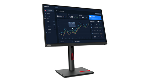 Lenovo ThinkVision T23i-30, 58,4 cm (23"), 1920 x 1080 pixels, Full HD, LED, 6 ms, Black