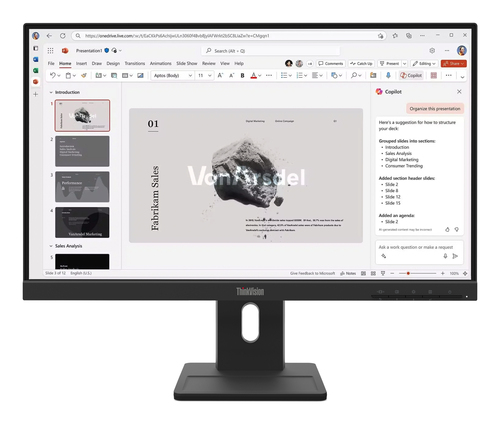 Lenovo ThinkVision E22-40, 54,6 cm (21.5"), 1920 x 1080 pixels, Full HD, LED, 6 ms, Black