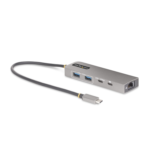 StarTech.com 10G2A1C25EPD-USB-HUB, Wired, USB 3.2 Gen 2 (3.1 Gen 2) Type-C, 100 W, 10,100,1000,2500 Mbit/s, IEEE 802.3bz, Grey