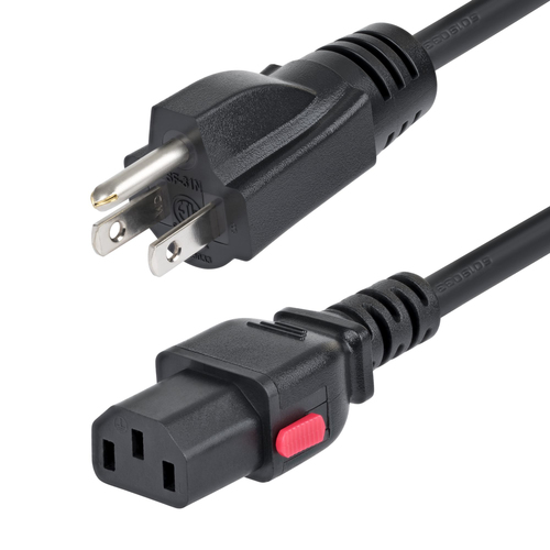 StarTech.com 3FT-LC10A-POWERCORD, 0,91 m, NEMA 5-15P, C13 coupler, 125 V, 10 A