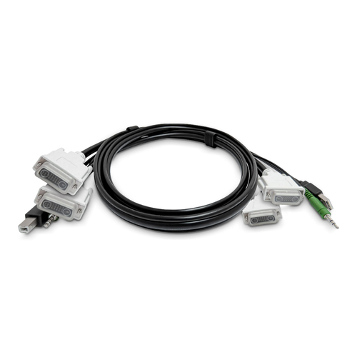 StarTech.com SK2DVMMKVM10-TAA, 3 m, USB, USB, Black, 2 x DVI/USB-B/3.5mm, 2 x DVI/USB-A/3.5mm