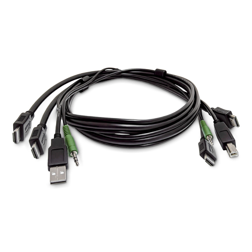 StarTech.com SK2HDMMKVM10-TAA, 3 m, USB, USB, HDMI, Black, 2 x HDMI/USB-A/3.5mm