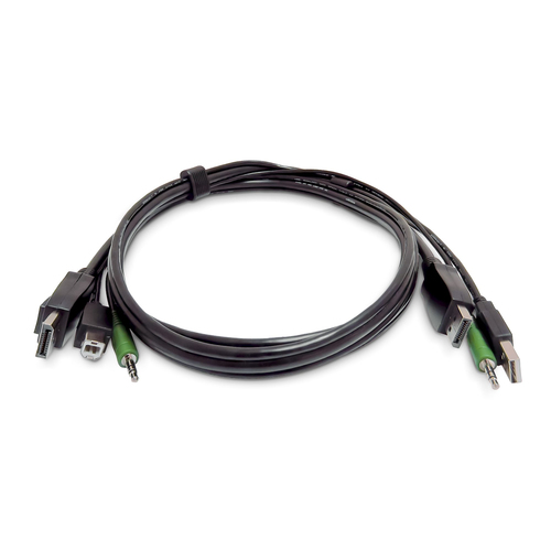 StarTech.com SKDPMMKVM10-TAA, 3 m, USB, USB, DisplayPort, Black, DisplayPort/USB-B/3.5mm