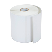 Brother RD011U1S, White, Self-adhesive printer label, Die-cut label, Roll, Direct thermal, Acrylic