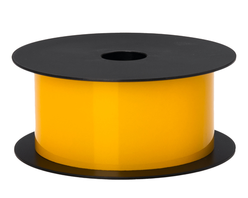 Brother BMSLT201SGRF, Yellow, Self-adhesive printer label, Continuous label, Roll, Vinyl, Thermal transfer