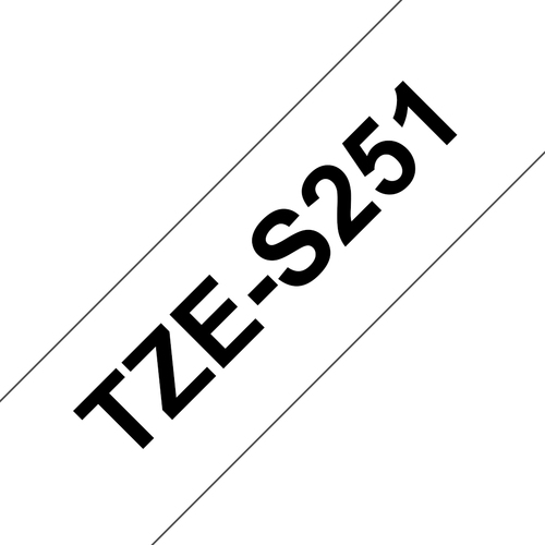 Brother TZE-S251, Black on white, TZ, Black, White, Thermal transfer, Philippines, 5 year(s)