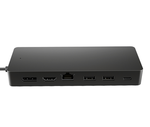 HP Universal USB-C Multiport Hub, Wired, USB 3.2 Gen 2 (3.1 Gen 2) Type-C, 10,100,1000 Mbit/s, Black, Black, 4K Ultra HD