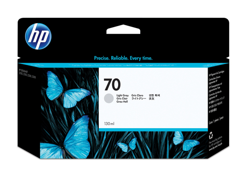 HP 70 130-ml Light Gray DesignJet Ink Cartridge, HP Designjet Z2100, Z3100 and Z3200 Photo Printer series, Thermal inkjet, Light grey, Singapore, 40 mm, 202 mm