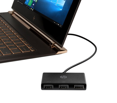 HP USB-C to USB-A Hub, USB 3.2 Gen 1 (3.1 Gen 1) Type-C, USB 3.2 Gen 1 (3.1 Gen 1) Type-A, Black, China, Business, Windows 10, Windows 11