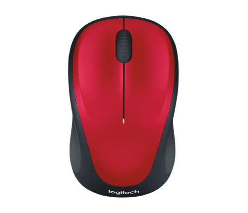 Logitech 910-002893, Ambidextrous, Optical, RF Wireless, 1000 DPI, Red
