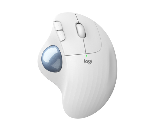Logitech 910-006437, Right-hand, Trackball, Bluetooth, 4000 DPI, White