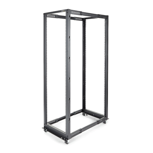 StarTech.com 4POSTRACK42, Freestanding rack, 42U, 600 kg, Cable management, Castor wheels, 38,5 kg