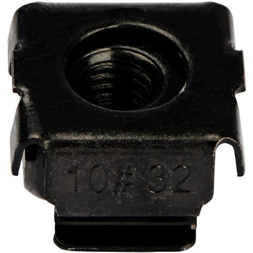 StarTech.com CABCAGENUTS1032, Cage nut, Steel, Black, TAA, REACH, CE, 13 mm, 13 mm