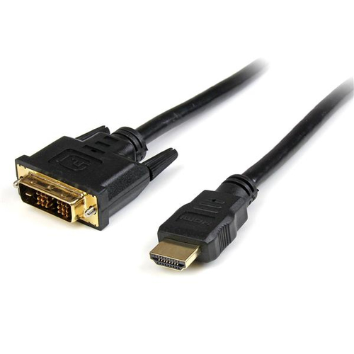 StarTech.com 15ft HDMI - DVI-D, 4,6 m, HDMI, DVI-D, Nickel, Black, Male/Male