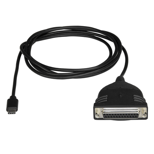 StarTech.com ICUSBCPLLD25, Black, USB C, DB25, 1,83 m, Male/Female, CE, RoHS
