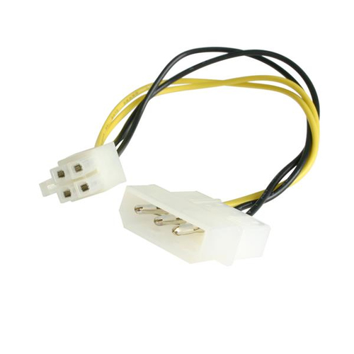StarTech.com LP4P4ADAP, Molex (4-pin), ATX (4-pin), 0,152 m, Male, Male, Straight