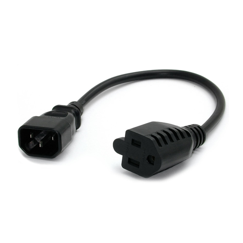 StarTech.com PAC100, 0,3 m, C14 coupler, NEMA 5-15R, 125 V, 10 A