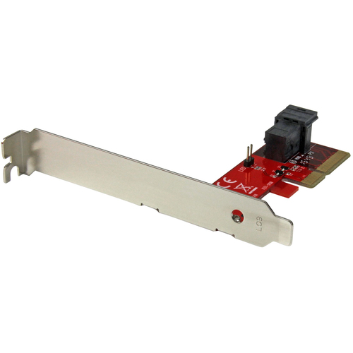 StarTech.com PEX4SFF8643, PCIe, U.2, Full-height / Low-profile, PCIe 3.0, Red, 5 - 50 °C