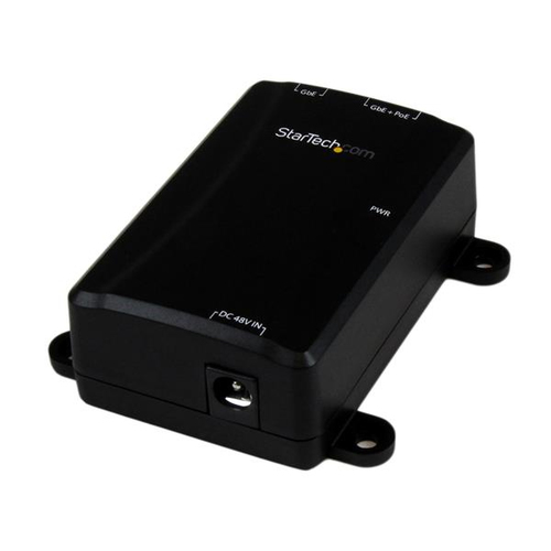 StarTech.com POEINJ1G, Fast Ethernet, Gigabit Ethernet, 10,100,1000 Mbit/s, 10Base-T, 100Base-TX, 1000Base-T, IEEE 802.3, IEEE 802.3ab, IEEE 802.3af, IEEE 802.3at, IEEE 802.3u, Full, Cat5