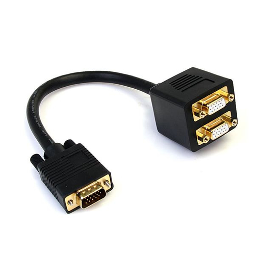 StarTech.com VGASPL1VV, 0,3 m, VGA (D-Sub), 2 x VGA (D-Sub), Male, Female, Black