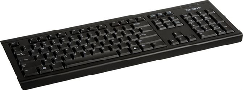 Targus AKB30US, Full-size (100%), Wired, USB, QWERTY, Black