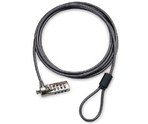 Targus DEFCON SCL Serialised Cable Lock, 2 m, Combination lock, Galvanized steel, Black, Steel