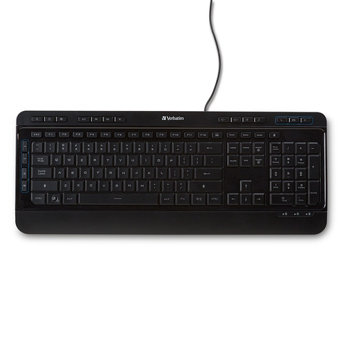 Verbatim 99789, Full-size (100%), Wired, USB, QWERTY, Black