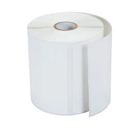 Brother RD009U1S, White, Self-adhesive printer label, Die-cut label, Paper, Direct thermal, Universal