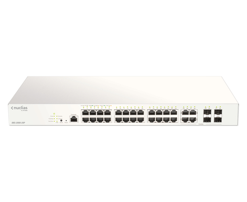 D-Link DBS-2000-28P, Managed, L2, Gigabit Ethernet (10/100/1000), Power over Ethernet (PoE), Rack mounting