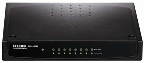 D-Link DGS-1008A, Unmanaged, Full duplex