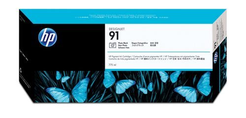 HP 91 775-ml Photo Black DesignJet Pigment Ink Cartridge, HP Designjet Z6100, Thermal inkjet, Black, Business, Singapore, 324 mm