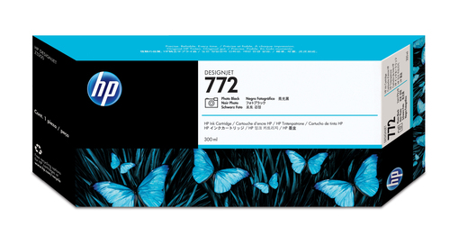 HP 772 300-ml Photo Black DesignJet Ink Cartridge, HP DesignJet Z5200 Photo Printer series, Thermal inkjet, Black, Singapore, 283 mm, 41 mm