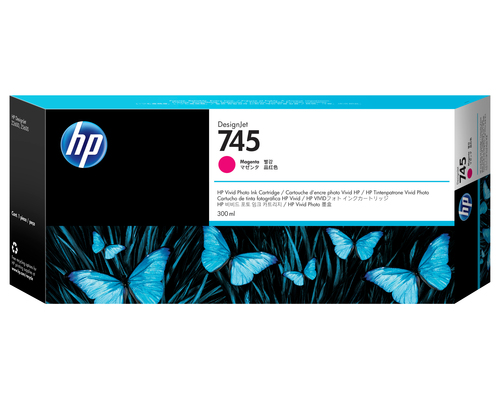 HP 745 300-ml DesignJet Magenta Ink Cartridge, HP DesignJet Z2600 PostScript Printer, HP DesignJet Z5600 PostScript Printer, Thermal inkjet, Magenta, Singapore, 283 mm, 41 mm