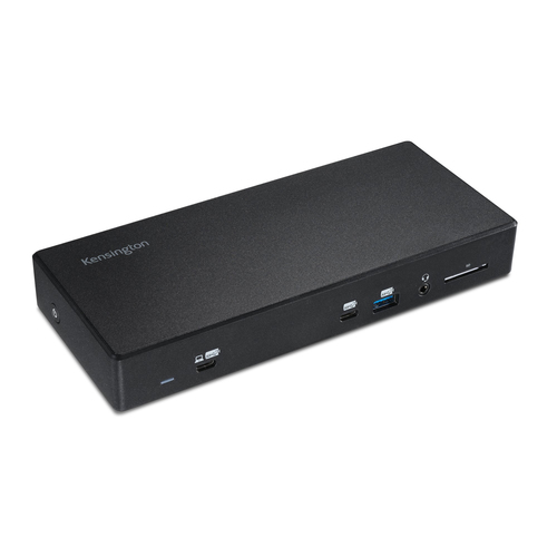 Kensington SD4855P, Wired, USB 3.2 Gen 2 (3.1 Gen 2) Type-C, 100 W, 10,100,1000 Mbit/s, Black, SD, SDHC