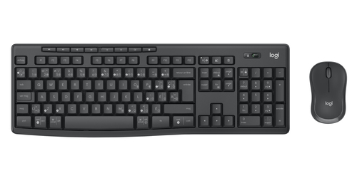Logitech MK370 Combo for Business, Wireless, Bluetooth, Membrane, QWERTY, Graphite, Mouse included