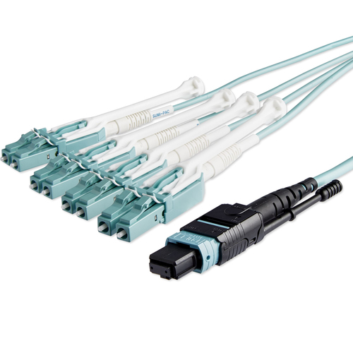 StarTech.com MPO8LCPL10M, 10 m, OM3, MPO/MTP, 8x LC
