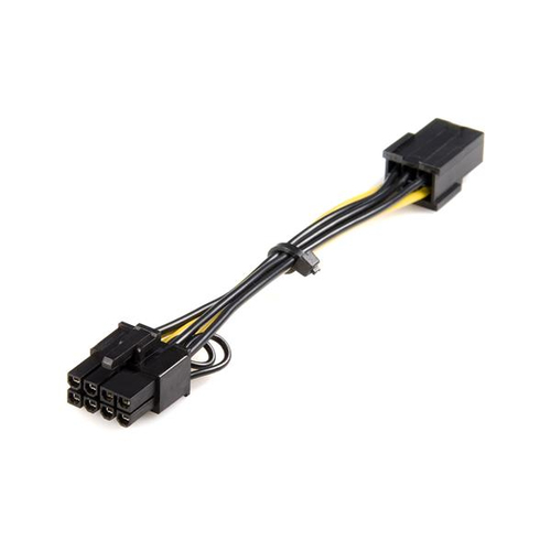 StarTech.com PCIEX68ADAP, PCI-E (8-pin), PCI-E (6-pin), 0,155 m, Male, Female, Straight