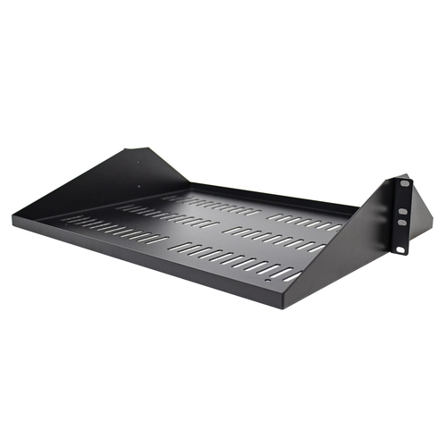 StarTech.com SHELF-2U-14-CENTER-V, Rack shelf, SPCC, Black, 2,3 kg