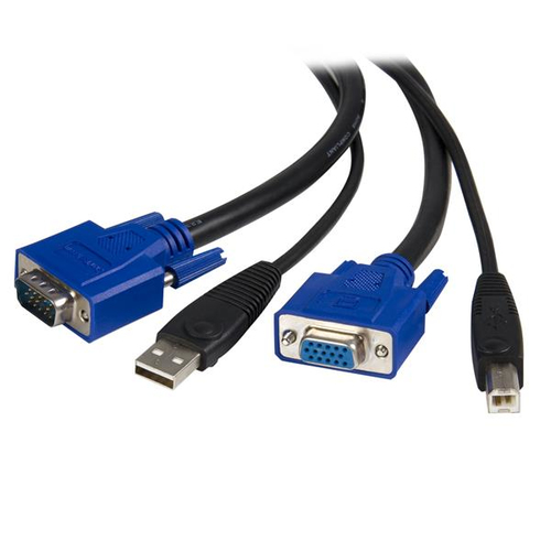 StarTech.com SVUSB2N1_15, 4,57 m, USB, USB, VGA, Black, VGA + USB A